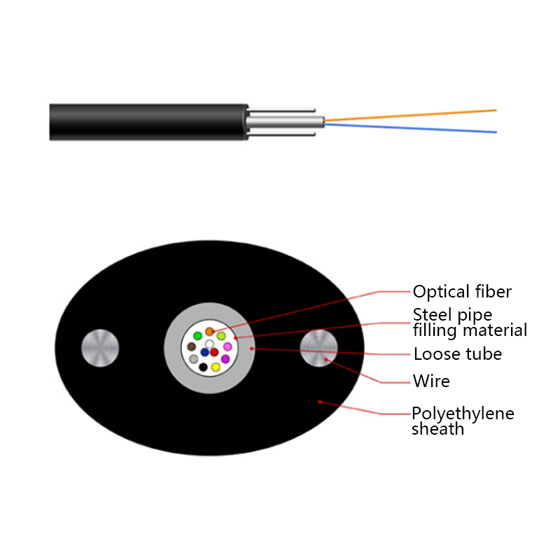 FTTH Normálny domáci optický kábel GYXTPY Air Blown Micro Cable